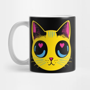 Pansexual Pride Cat - Heart Eyes T-Shirt Mug